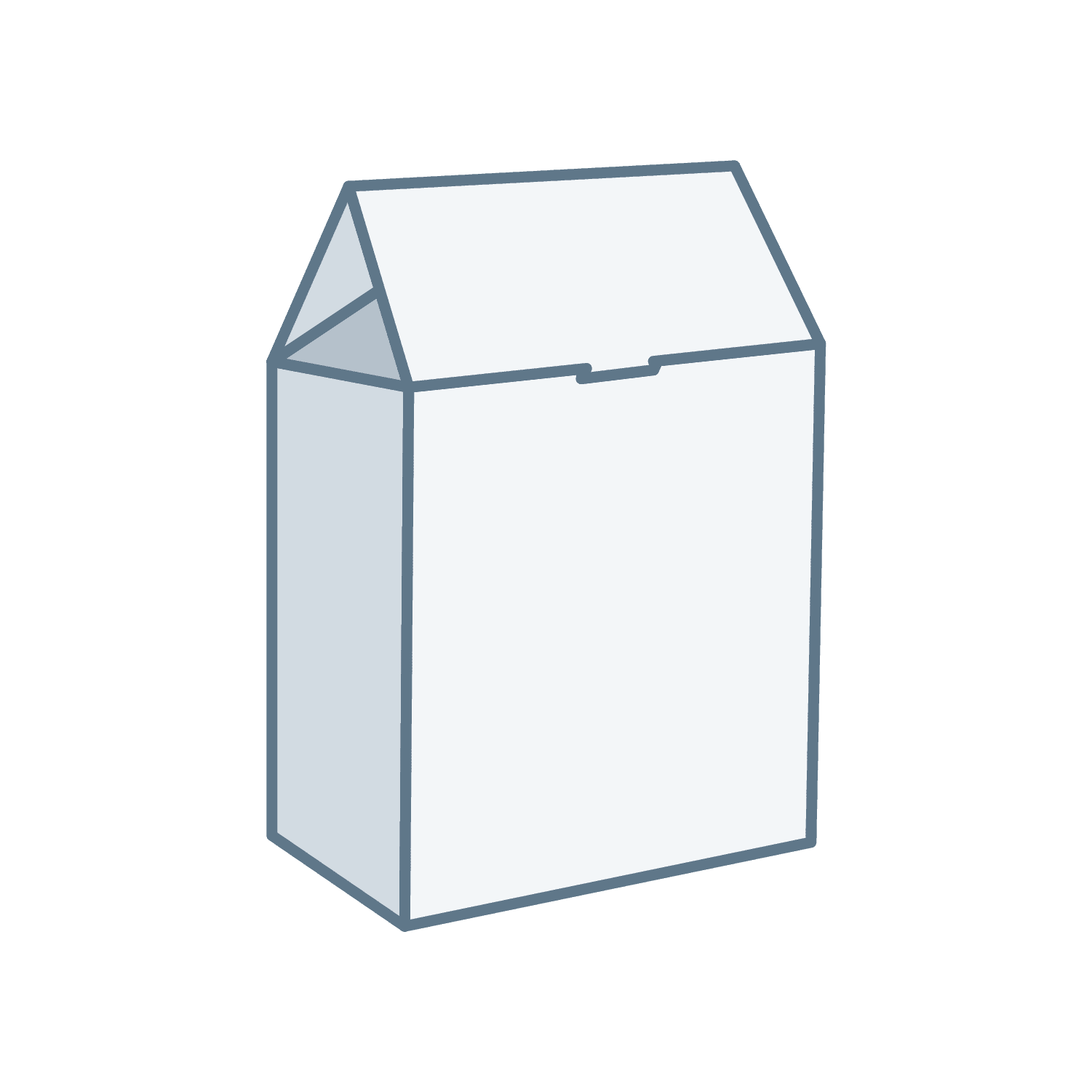 Gable top box without handle