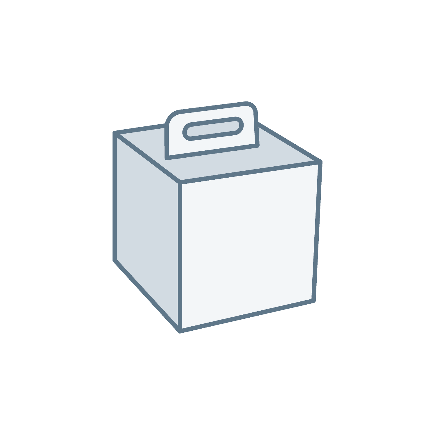 Boîte avec poignée