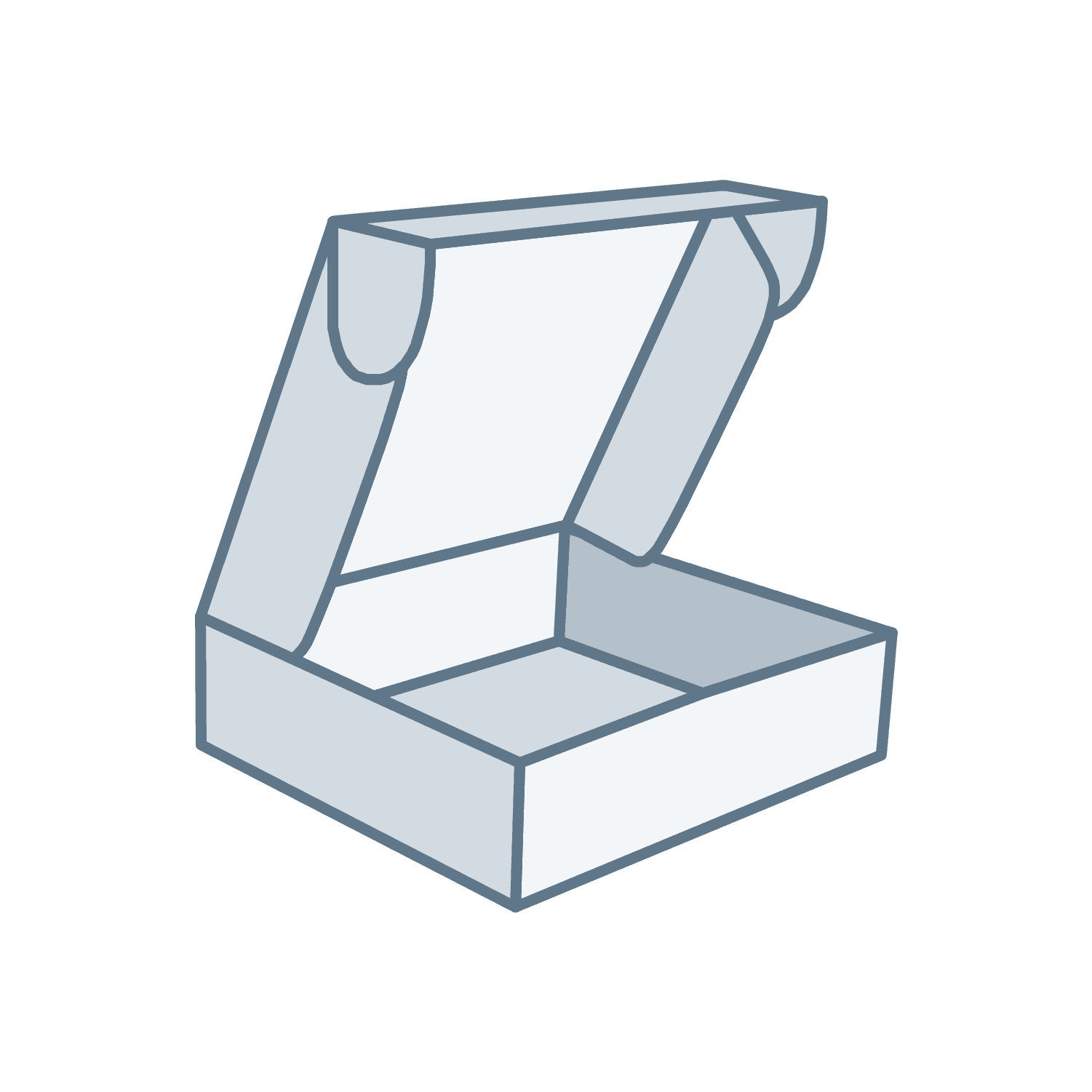 Krempelschachtel mit Klappdeckel