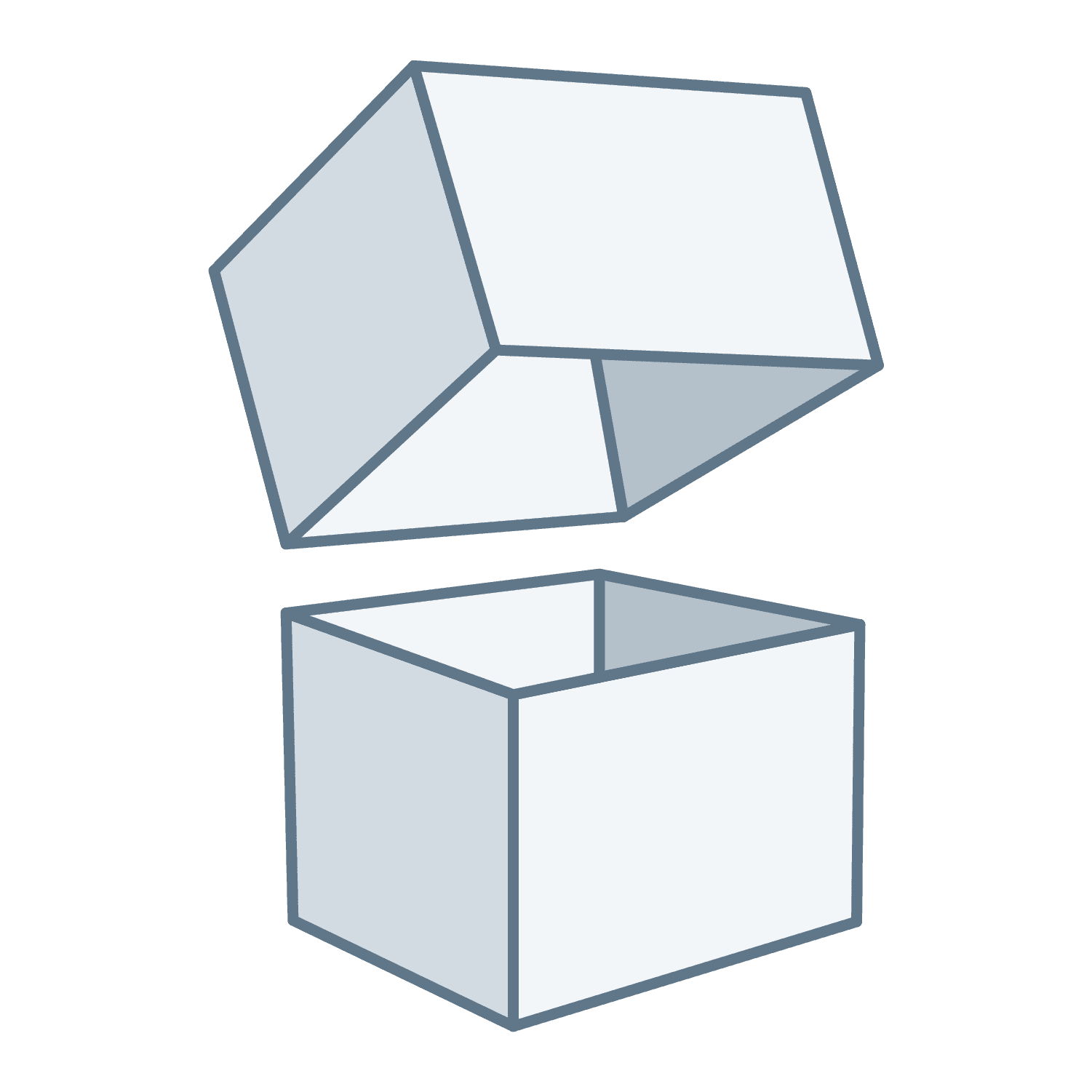 Stülpschachtel mit Boden und Deckel