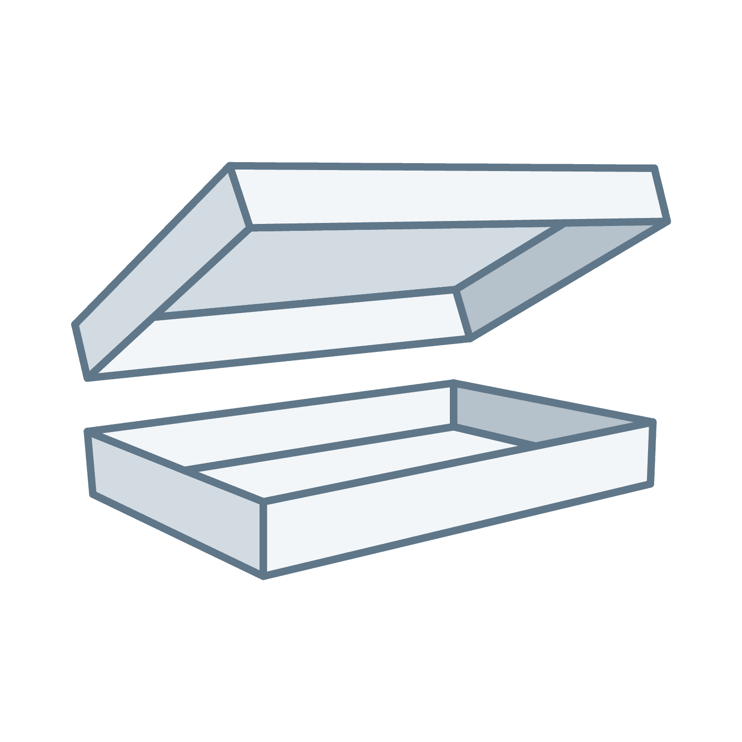 Stülpschachtel mit Boden und Deckel 